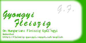 gyongyi fleiszig business card